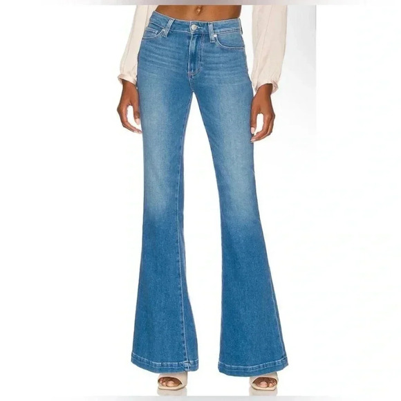 Paige NWT Genevieve Modern High Rise Flare in Golden Years - NWT - Picture 1 of 8